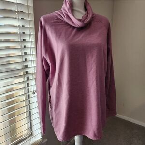 Fushia cowl neck top
